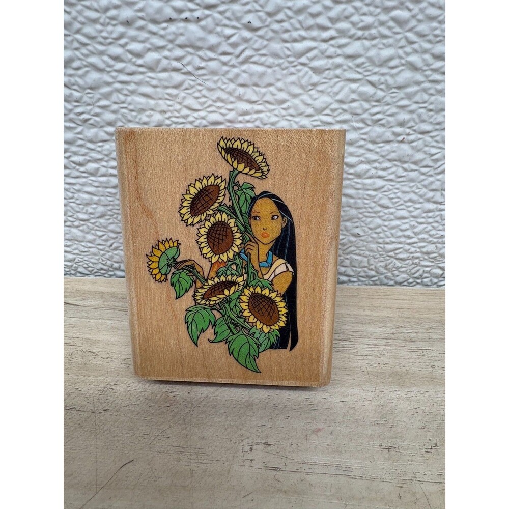 Rubber Stampede Rubber Stamp Peeking Sunflwers Pocahontas